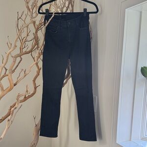 MOTHER “The Mid Rise Dazzler Ankle” Black Skinny High-Rise Jeans